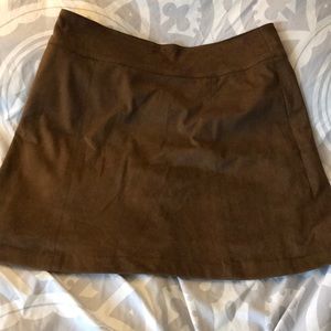 Suede Brown Skirt